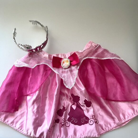 DISNEY SLEEPING BEAUTY AURORA COSTUME PRINCESS TIARA COSLAY EUC - Picture 2 of 14